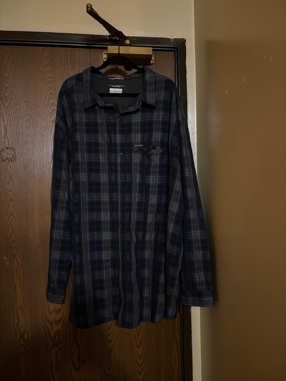 Columbia Omni Shade Plaid Fishing Hiking Outdoors Button-Down Long-Sleeve Shirt